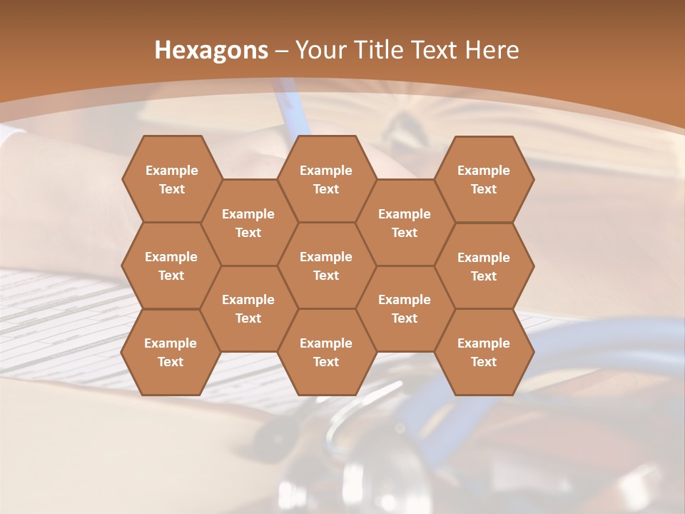Desk Prescription Stethoscope PowerPoint Template