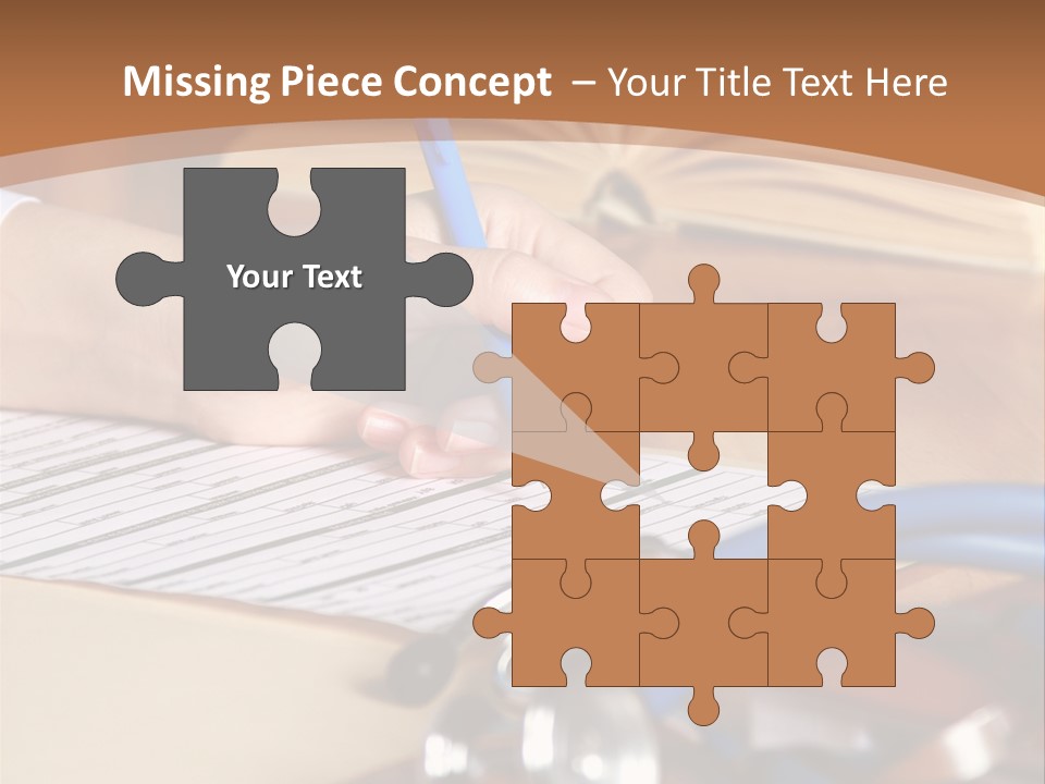 Desk Prescription Stethoscope PowerPoint Template