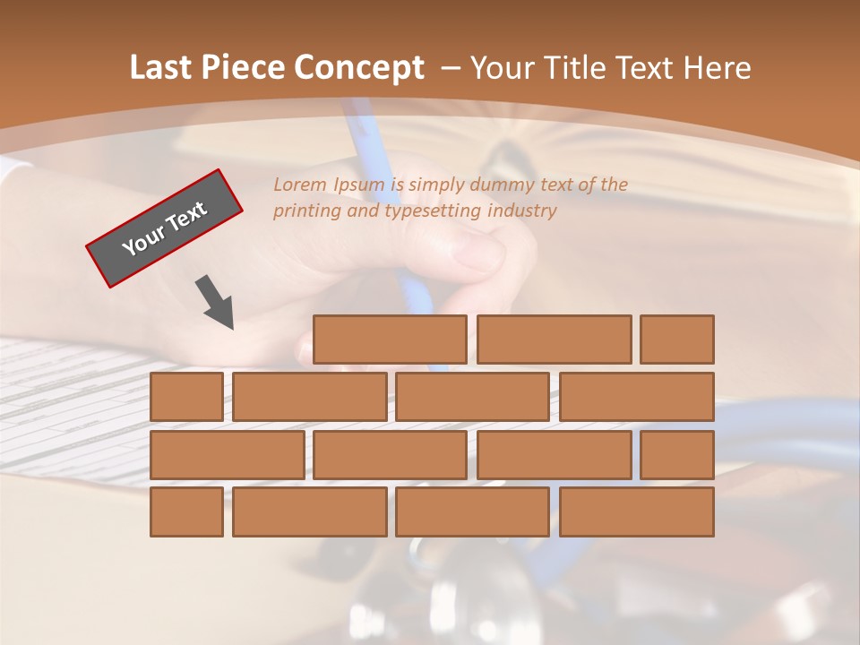 Desk Prescription Stethoscope PowerPoint Template