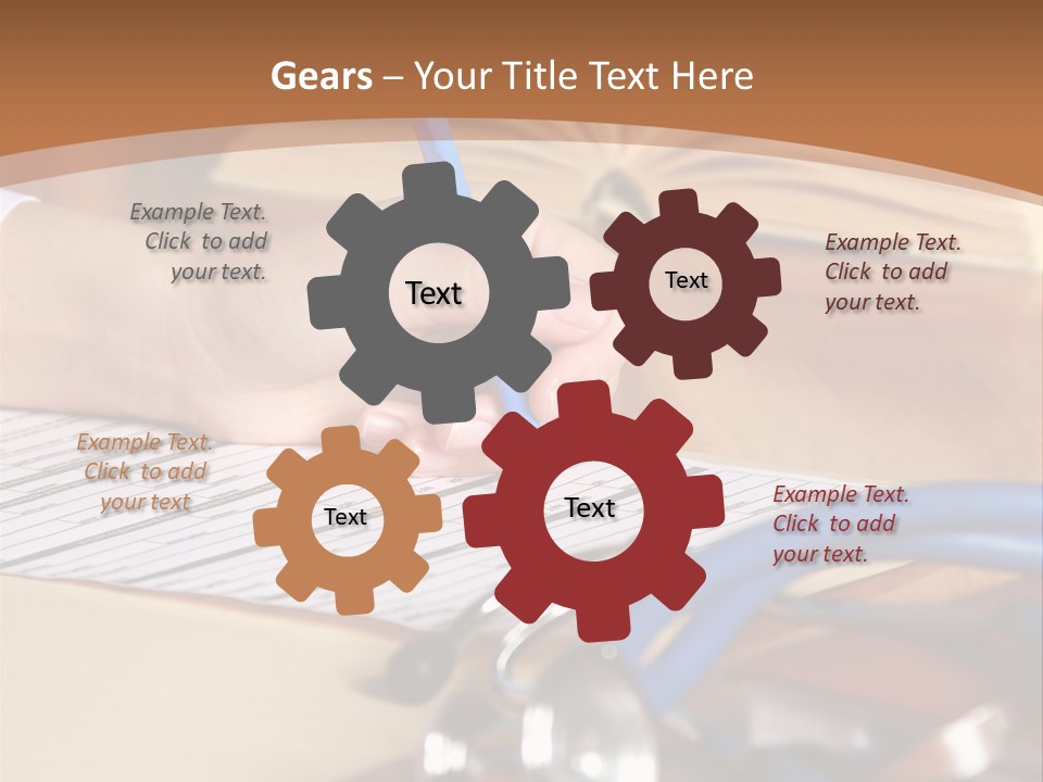 Desk Prescription Stethoscope PowerPoint Template
