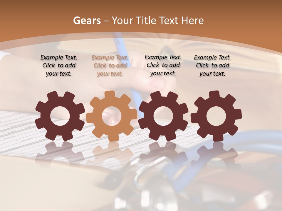 Desk Prescription Stethoscope PowerPoint Template