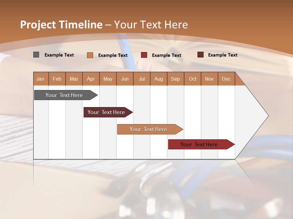 Desk Prescription Stethoscope PowerPoint Template