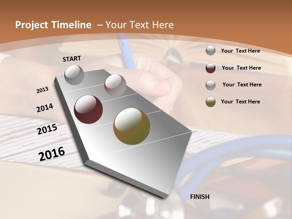 Desk Prescription Stethoscope PowerPoint Template