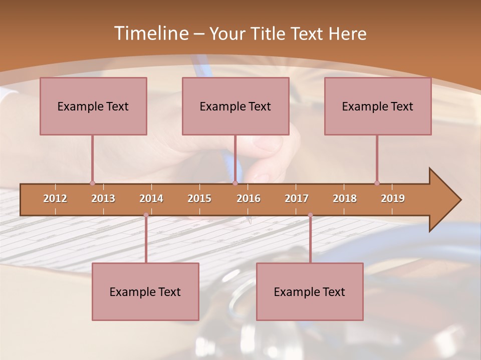 Desk Prescription Stethoscope PowerPoint Template