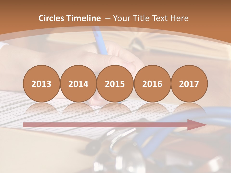 Desk Prescription Stethoscope PowerPoint Template