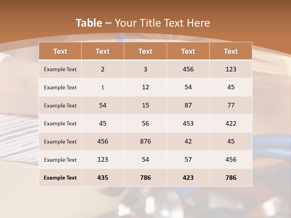 Desk Prescription Stethoscope PowerPoint Template
