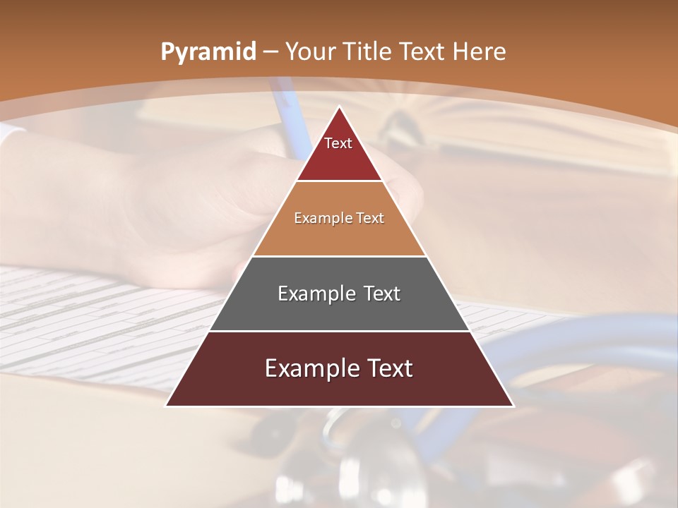 Desk Prescription Stethoscope PowerPoint Template