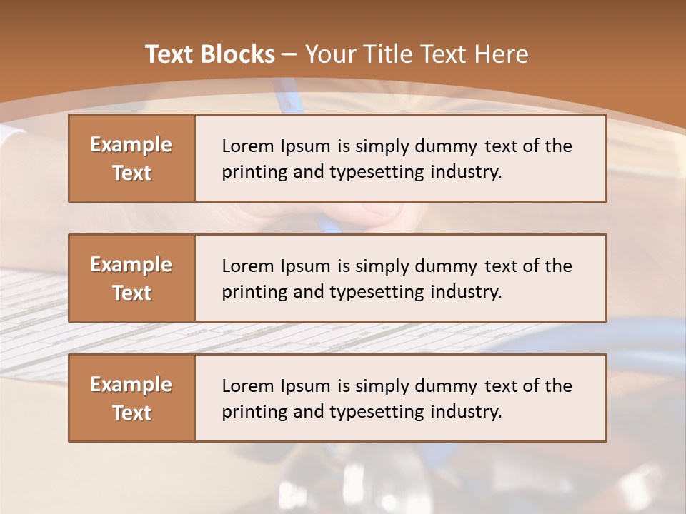 Desk Prescription Stethoscope PowerPoint Template