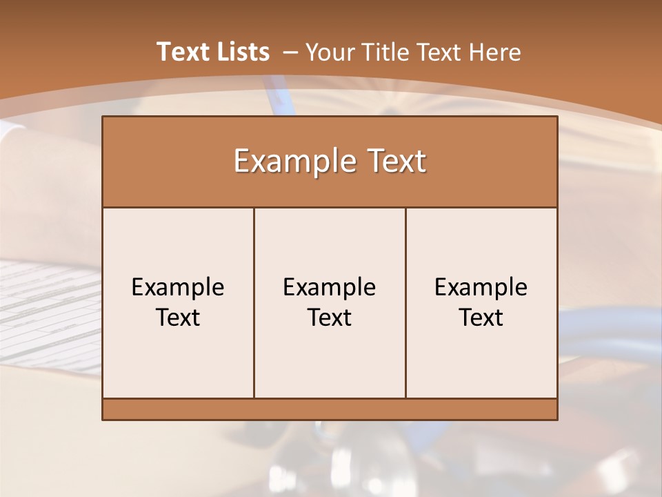 Desk Prescription Stethoscope PowerPoint Template