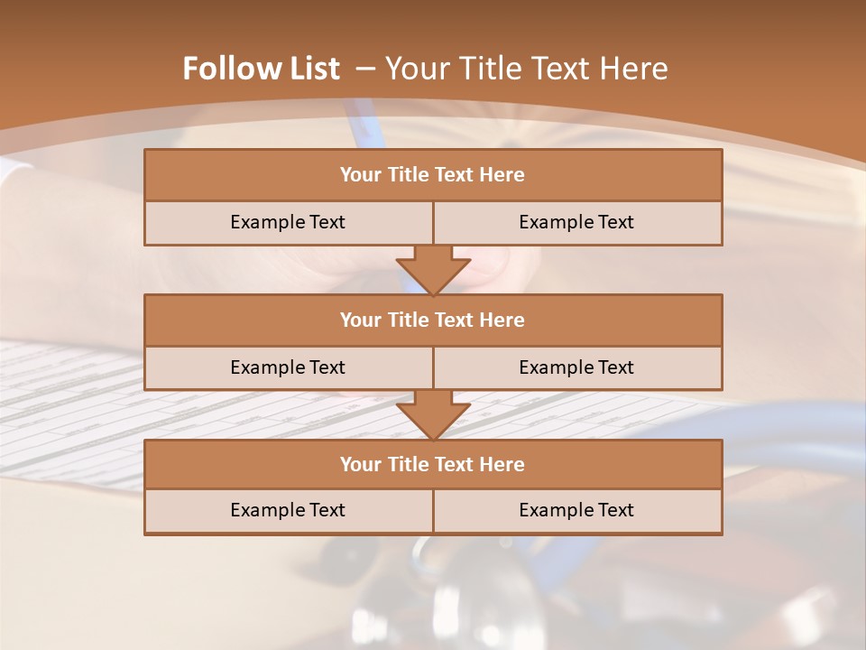 Desk Prescription Stethoscope PowerPoint Template