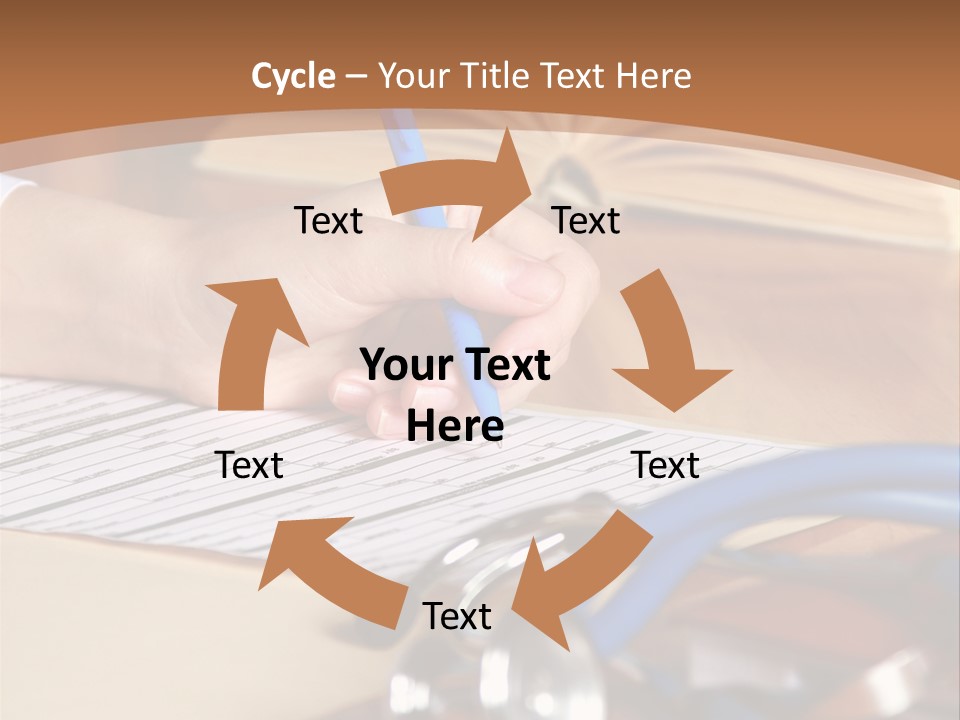 Desk Prescription Stethoscope PowerPoint Template