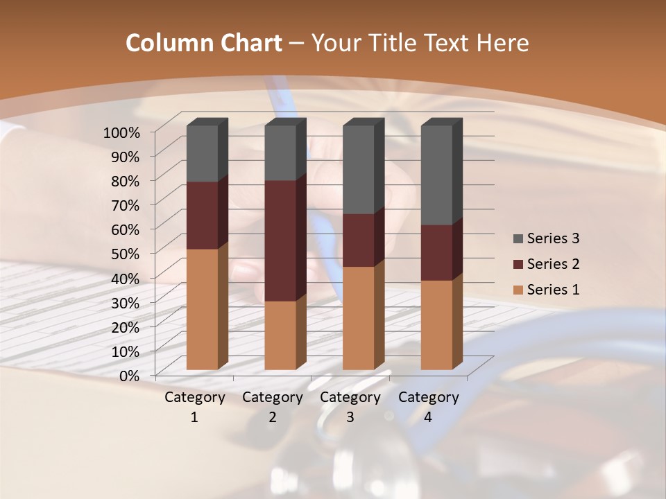 Desk Prescription Stethoscope PowerPoint Template