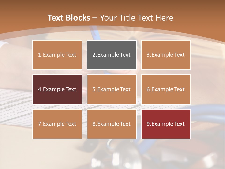Desk Prescription Stethoscope PowerPoint Template