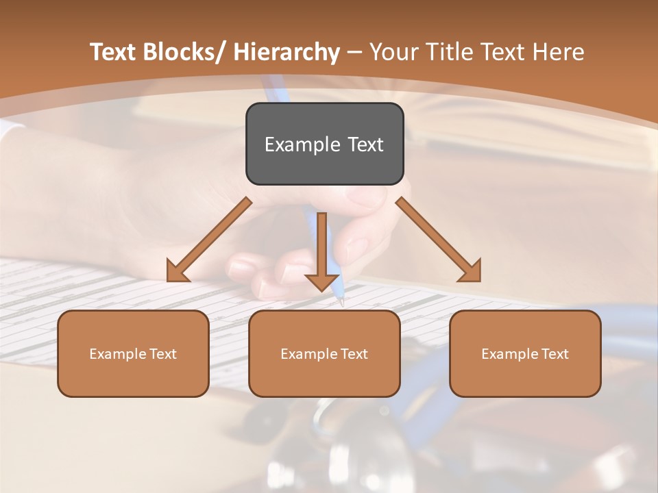 Desk Prescription Stethoscope PowerPoint Template