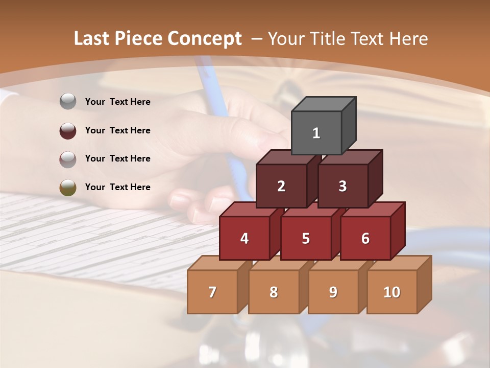 Desk Prescription Stethoscope PowerPoint Template