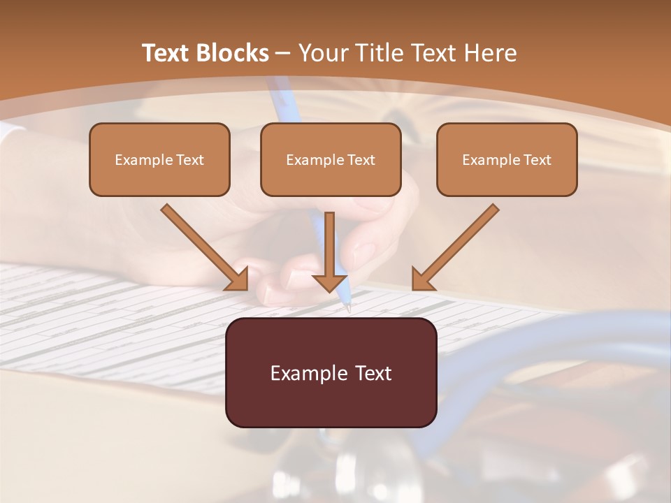 Desk Prescription Stethoscope PowerPoint Template