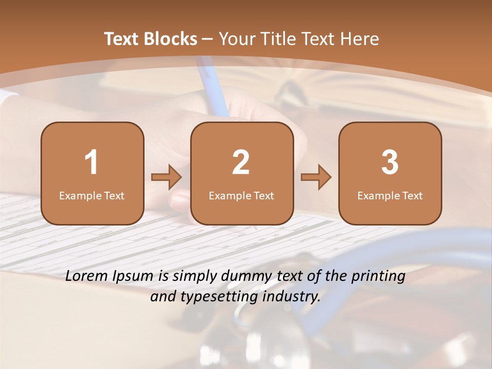 Desk Prescription Stethoscope PowerPoint Template