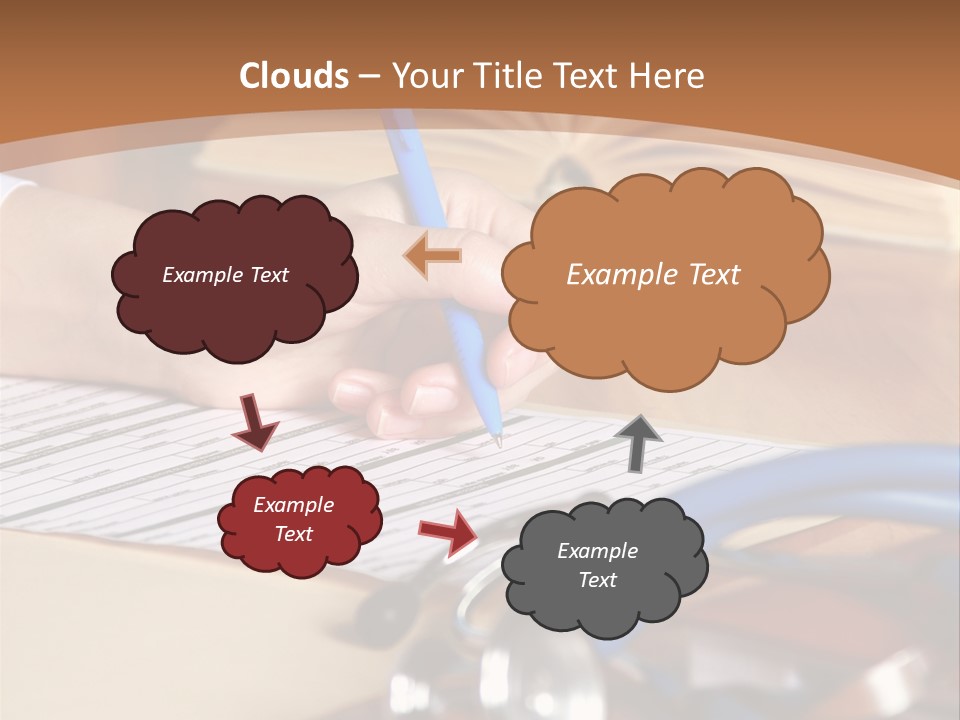 Desk Prescription Stethoscope PowerPoint Template