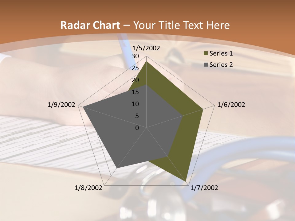 Desk Prescription Stethoscope PowerPoint Template