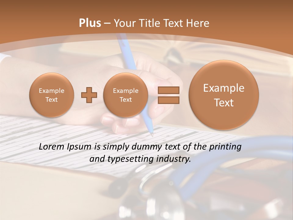Desk Prescription Stethoscope PowerPoint Template