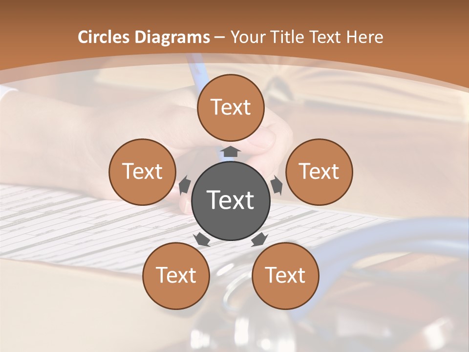 Desk Prescription Stethoscope PowerPoint Template