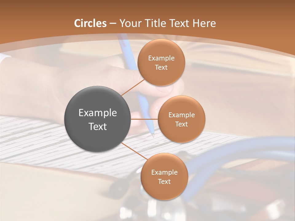 Desk Prescription Stethoscope PowerPoint Template