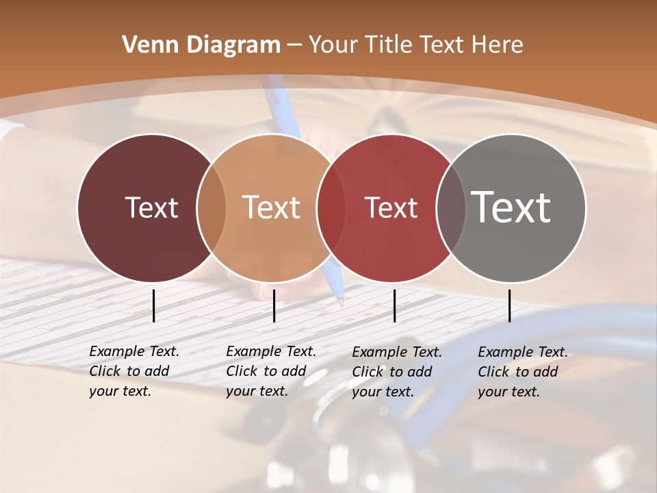 Desk Prescription Stethoscope PowerPoint Template