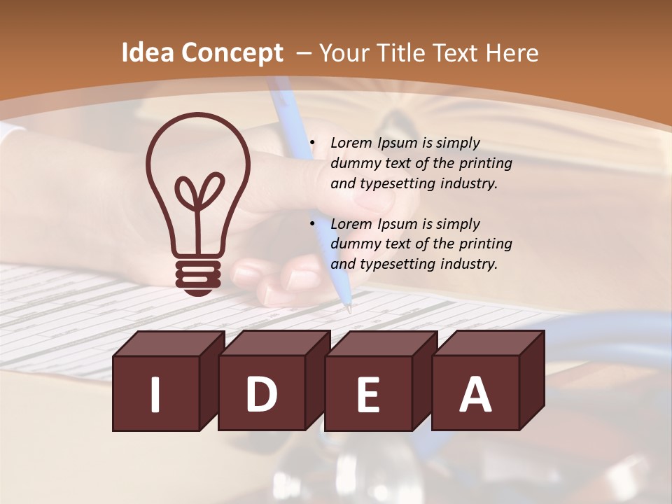 Desk Prescription Stethoscope PowerPoint Template