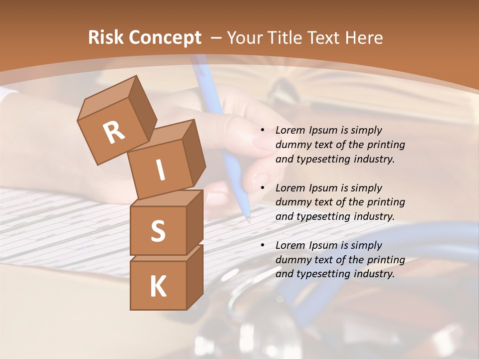 Desk Prescription Stethoscope PowerPoint Template