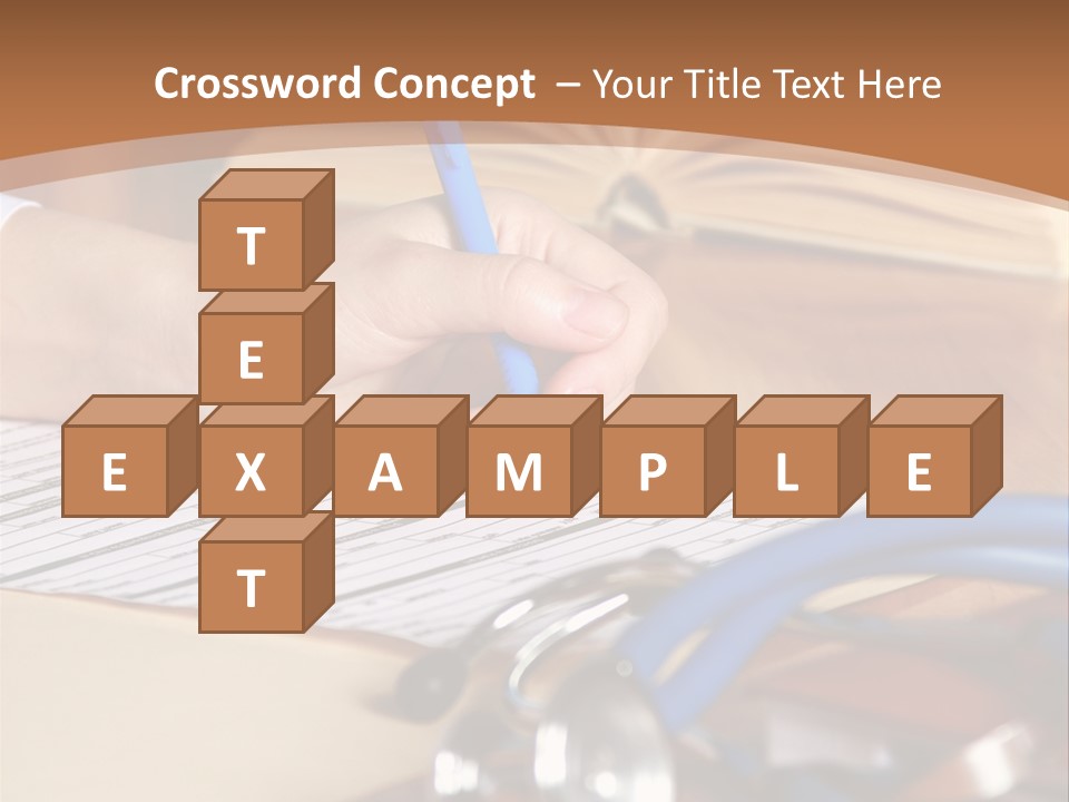 Desk Prescription Stethoscope PowerPoint Template