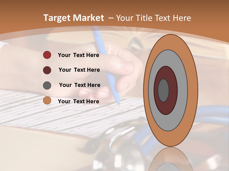 Desk Prescription Stethoscope PowerPoint Template