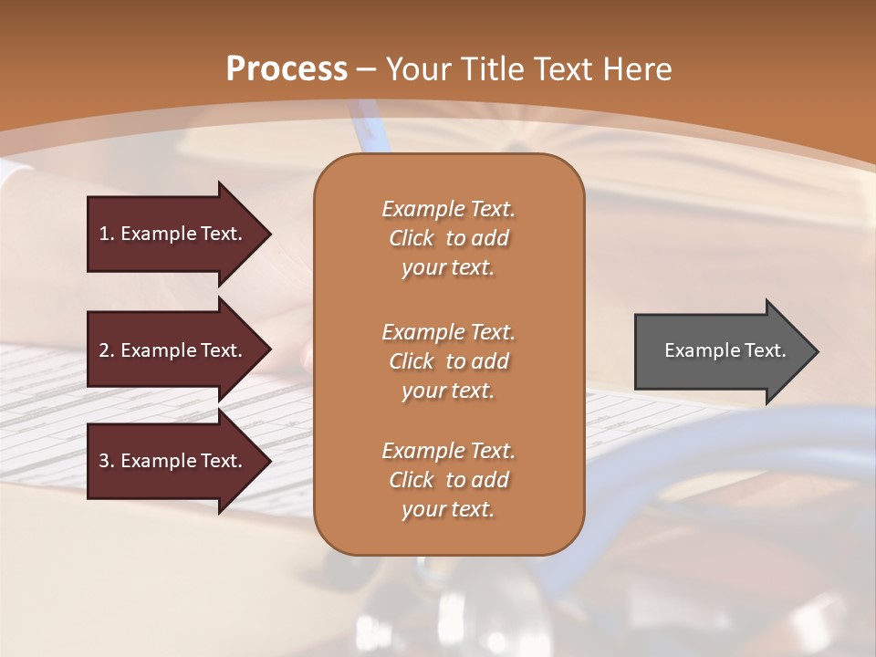 Desk Prescription Stethoscope PowerPoint Template