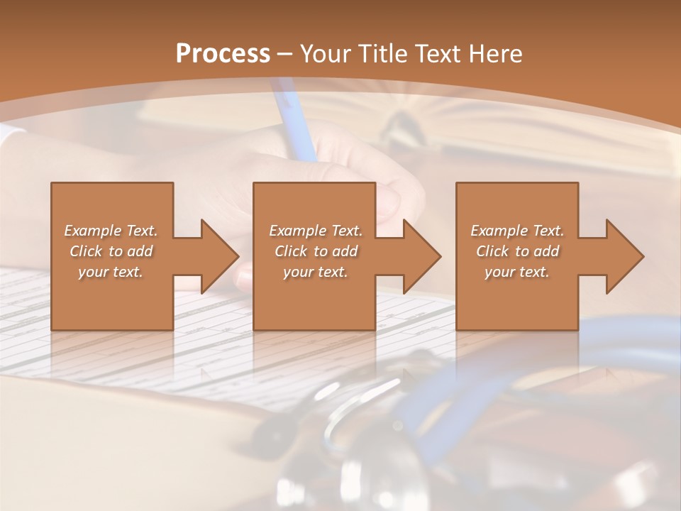 Desk Prescription Stethoscope PowerPoint Template