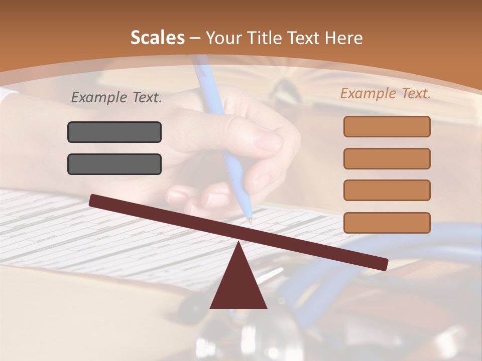 Desk Prescription Stethoscope PowerPoint Template