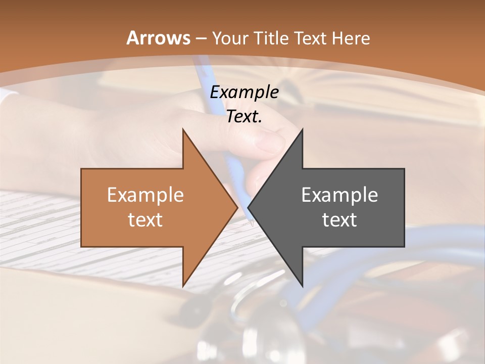Desk Prescription Stethoscope PowerPoint Template