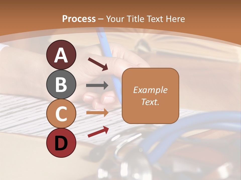 Desk Prescription Stethoscope PowerPoint Template