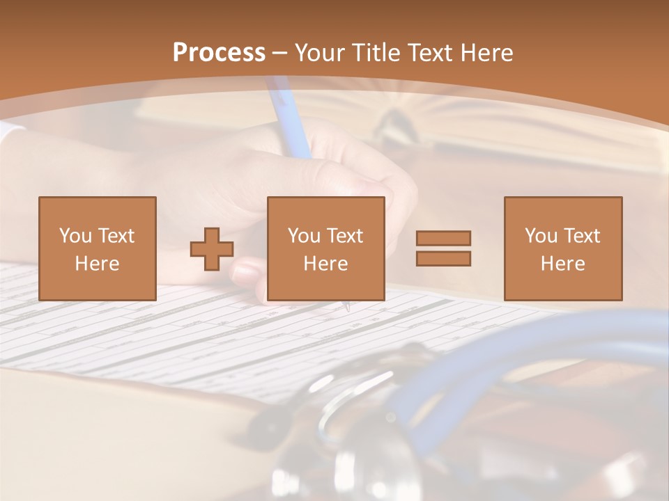 Desk Prescription Stethoscope PowerPoint Template
