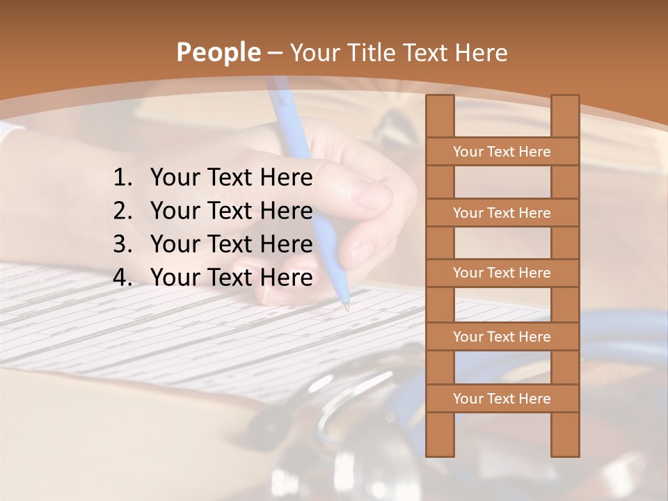 Desk Prescription Stethoscope PowerPoint Template