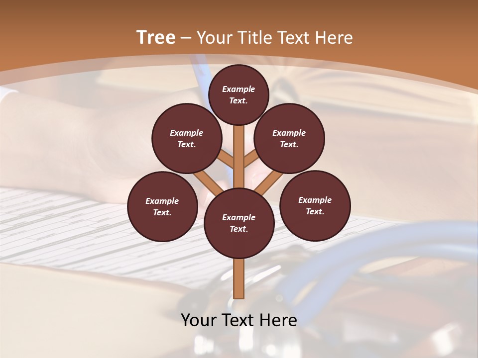 Desk Prescription Stethoscope PowerPoint Template