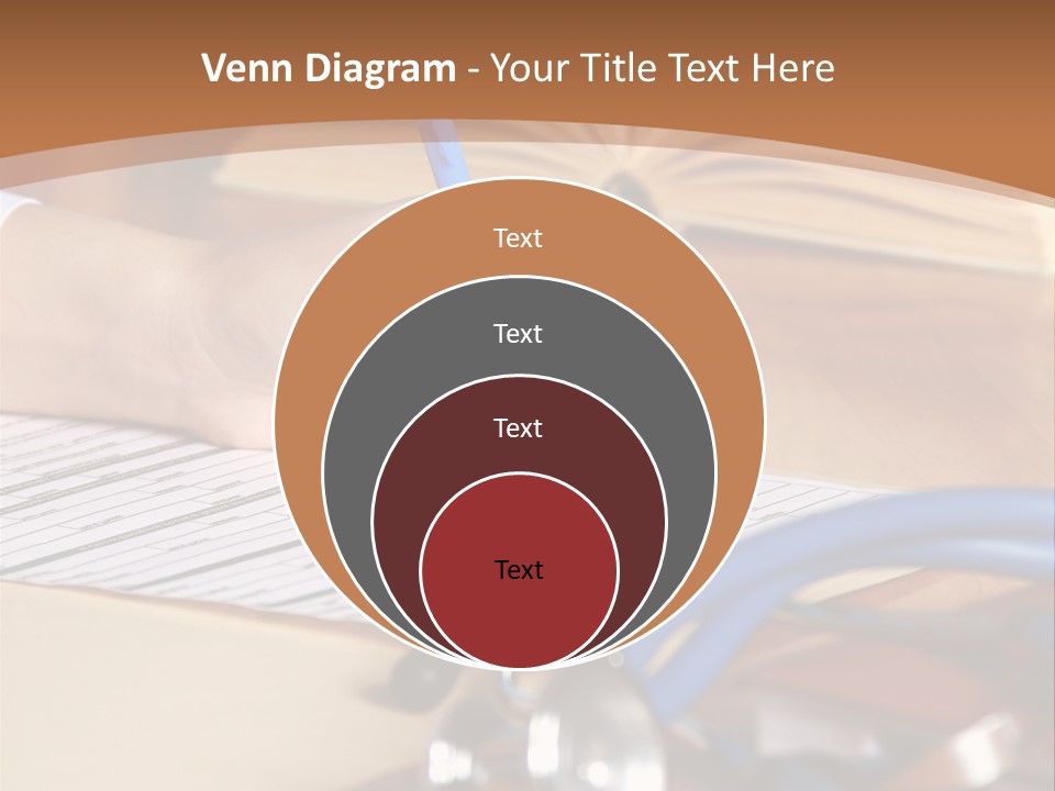 Desk Prescription Stethoscope PowerPoint Template
