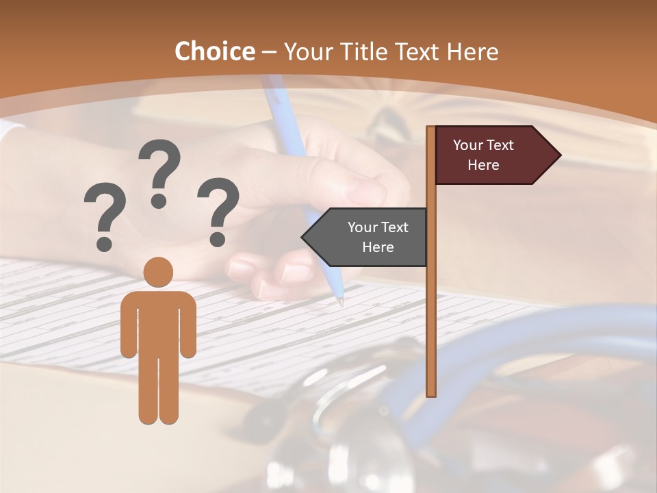 Desk Prescription Stethoscope PowerPoint Template