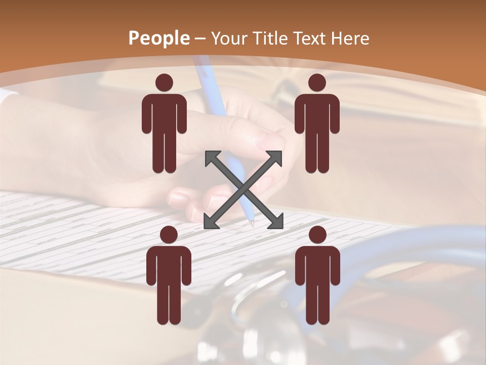 Desk Prescription Stethoscope PowerPoint Template