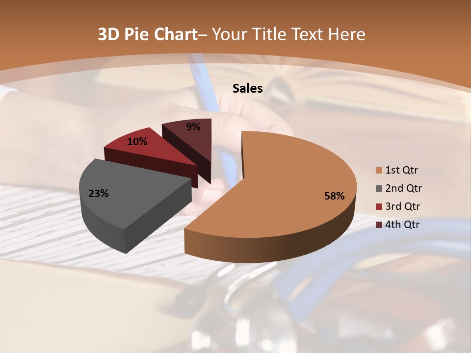 Desk Prescription Stethoscope PowerPoint Template