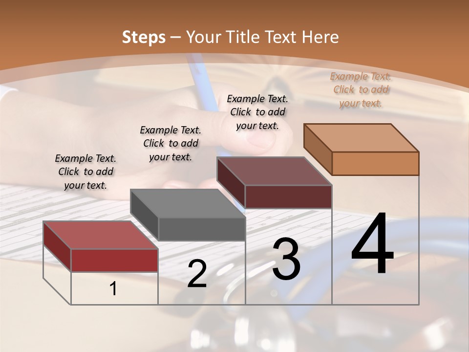 Desk Prescription Stethoscope PowerPoint Template