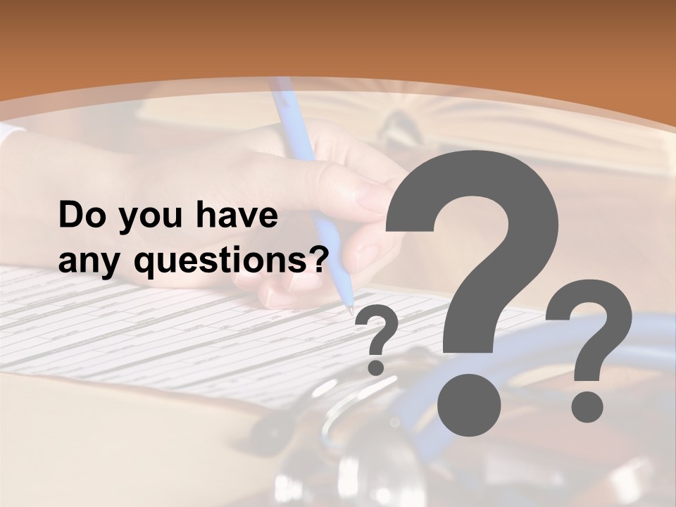 Desk Prescription Stethoscope PowerPoint Template