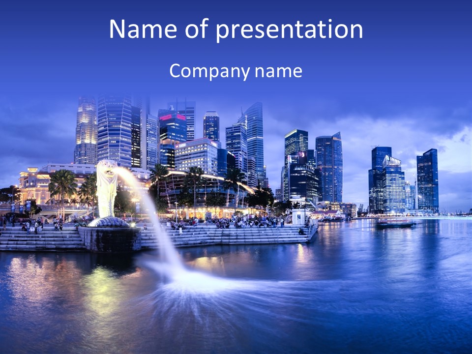 Building Night Symbol PowerPoint Template