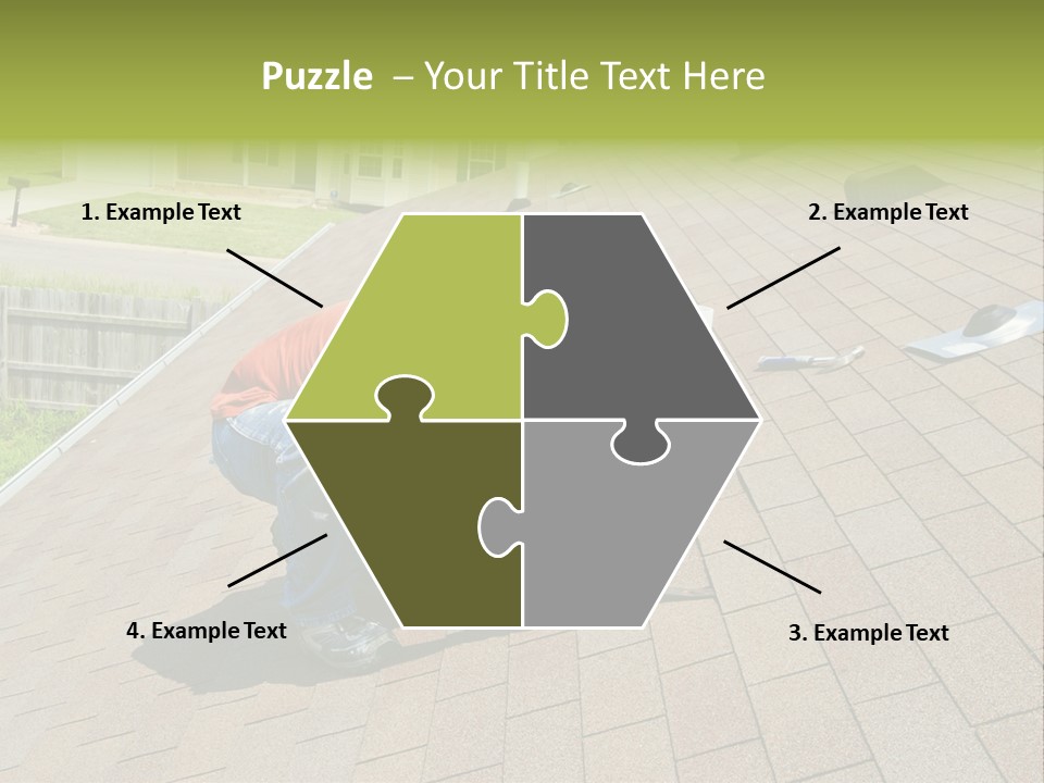 Roofer Leaks Roof PowerPoint Template