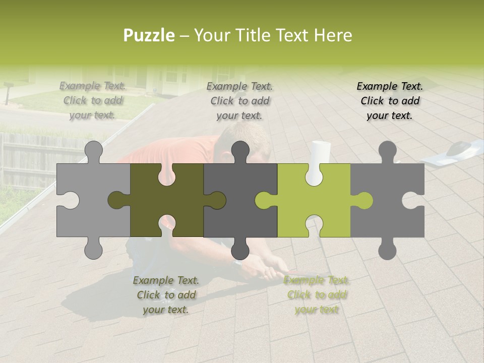 Roofer Leaks Roof PowerPoint Template