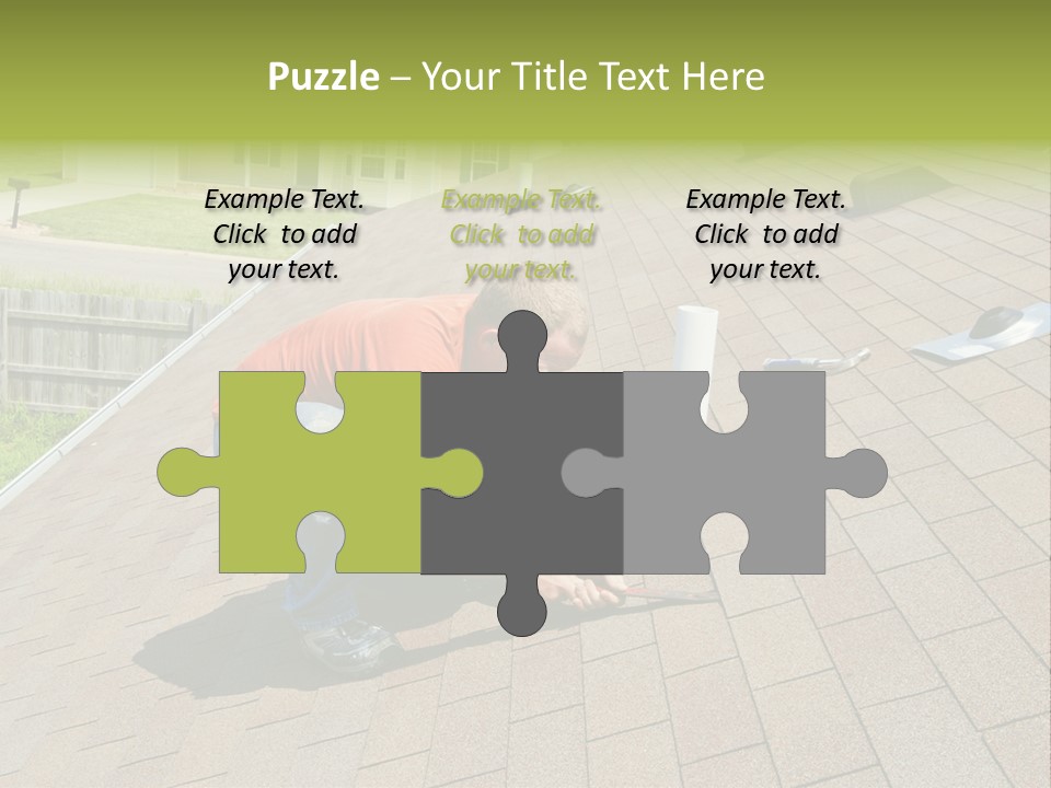 Roofer Leaks Roof PowerPoint Template