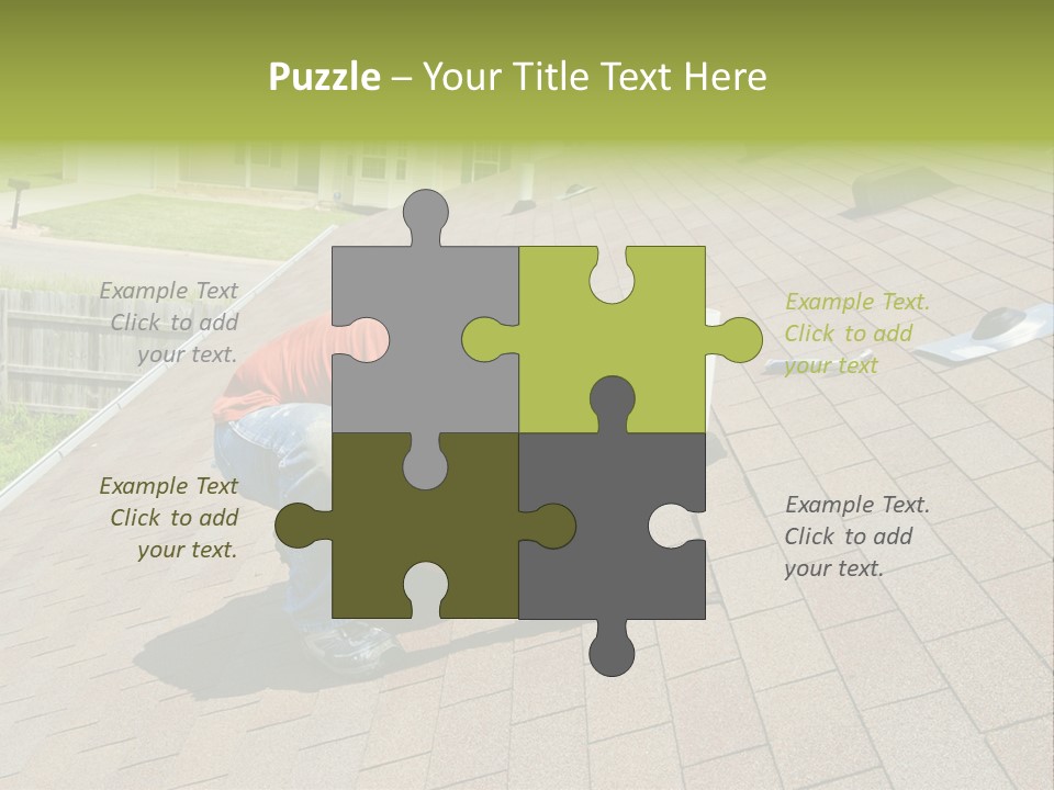 Roofer Leaks Roof PowerPoint Template